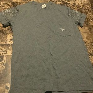 Victoria's Secret/PINK Sequin and Pocket T-Shirt